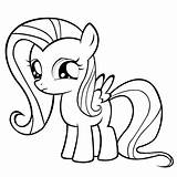 Fluttershy Pages Coloring Pony Little Template Rarity sketch template