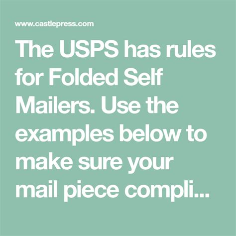 usps  rules  folded  mailers   examples