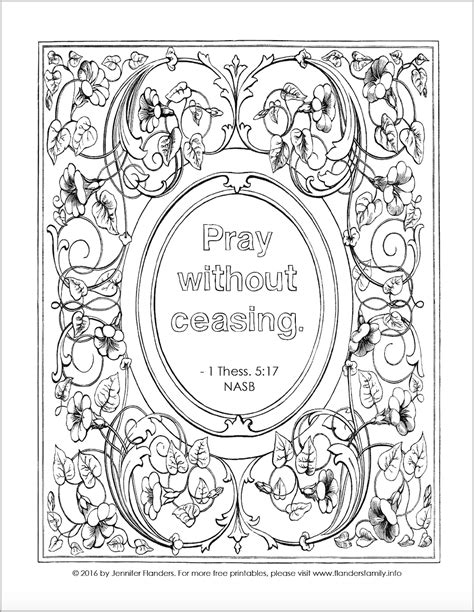 pray  ceasing coloring page flanders family home life