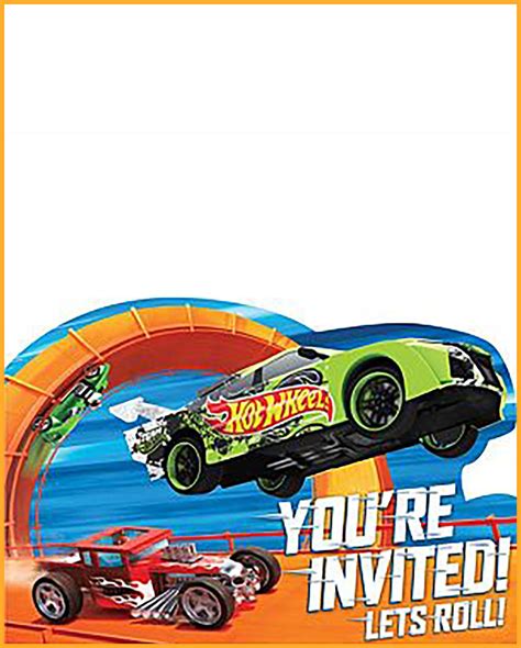 free printable hot wheels invitation templates for download invitations online