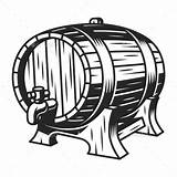 Barrel Graphicriver Malplaatje Uitstekende Bier Realistisch sketch template
