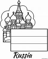 Flag Coloring Russia Pages Moscow Printable Russian Kids Flags Print Color Topcoloringpages sketch template