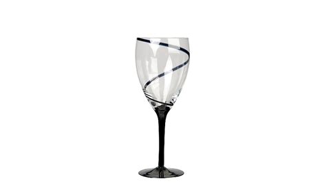 George Home Black Swirl Wine Glass 2 Pack Glassware