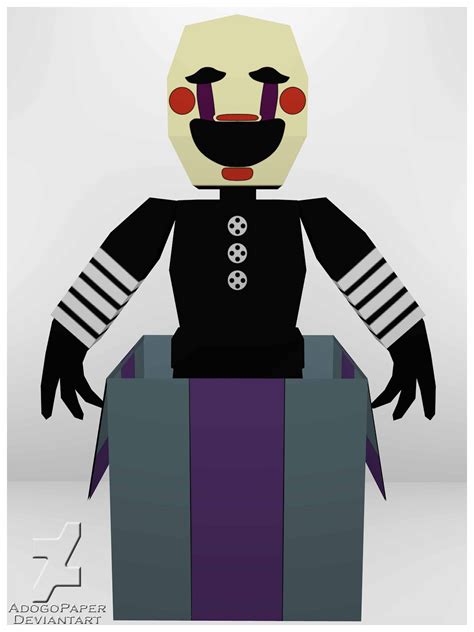 nights  freddys   puppet papercraft  adogopaper  deviantart