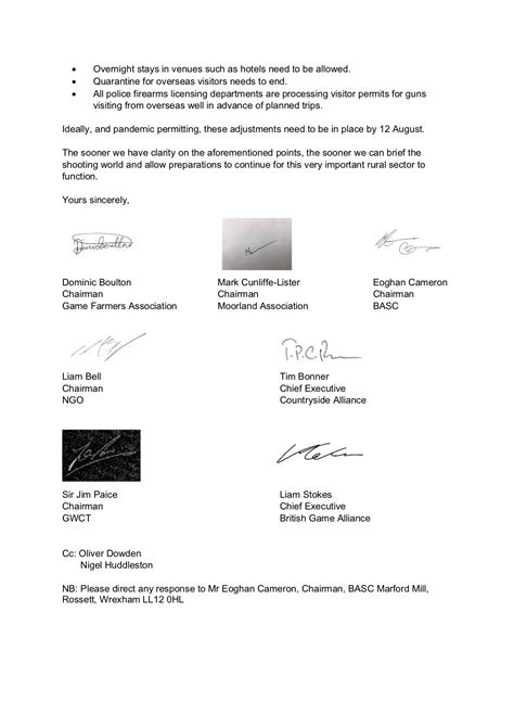 covid  restriction letter   rt hon george eustice mp british