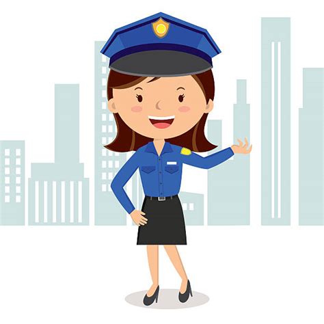 clip art of a police woman uniform illustrations royalty