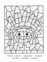 Coloring Speech Pages Color Mosaic Number Paint Parts Numbers Kids Drawing Christmas Printable English Thanksgiving Sheets Part Sheet Educational Worksheets sketch template
