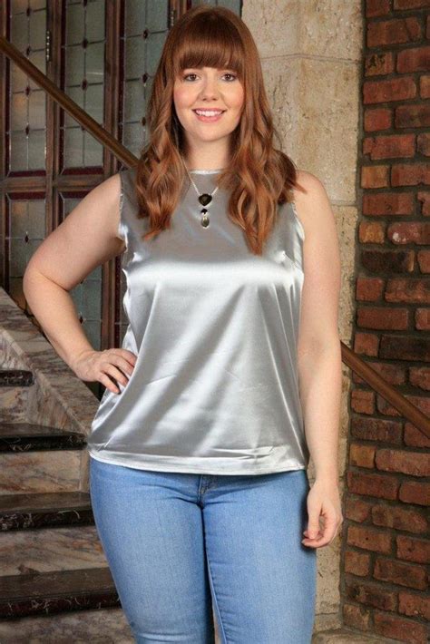 silver grey sleeveless dressy evening sexy curvy top plus size pineapple clothing