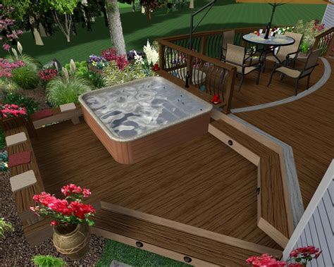Decking Wonderful Outdoor Home Design With Backyard Deck