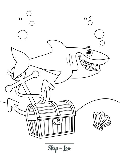 dive  fun    shark coloring pages  kids skip   lou