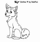 Outline Fox Color Rukifox Doggi Deviantart Lineart Rakuen Tsuki sketch template