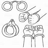 Handcuff sketch template
