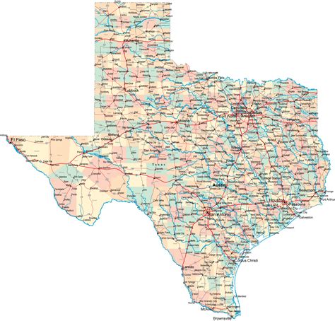map  texas cities  counties mapsofnet