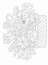 Boeketten Kleurplaat Bouquets Ausmalbilder Colorat Kleurplaten Flori Malvorlage P38 Coloriage Muttertag Jarrones Mandalas Beste Erwachsene Planse Tisch Mandala Allofamille Primiiani sketch template