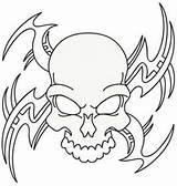 Skull Tribal Tattoo Coloring Skulls Pages Designs Visit Choose Board Stencil sketch template