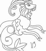 Capricorn Coloring Pages Zodiac Getdrawings Getcolorings sketch template