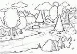 Forests sketch template