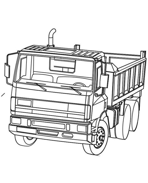 powerful ready  work dump truck coloring page kids play color