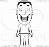 Man Happy Cartoon Clipart Coloring Outlined Vector Cory Thoman Royalty sketch template