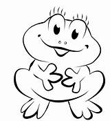 Frog Coloring Pages Cute Clipartmag Girls sketch template