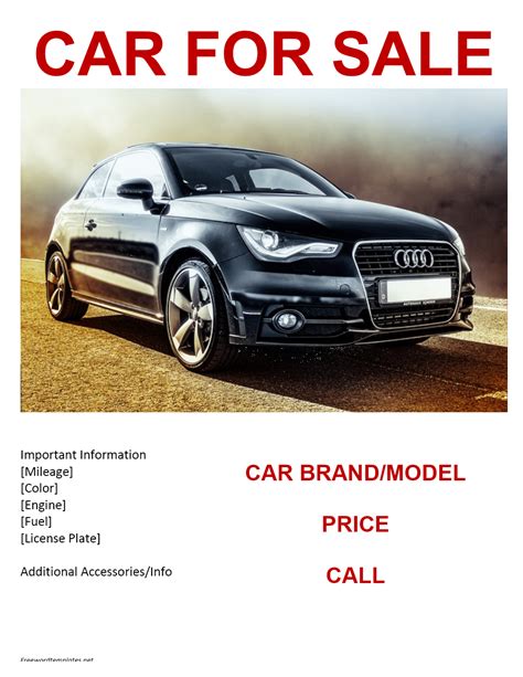 car  sale flyer template