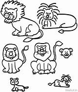 Lion Coloring Face Pages 2125 Views sketch template