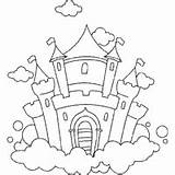Castle Clouds Coloring Pages Surfnetkids Colouring Clipart Cloud Printable Medieval Drawing Disney sketch template