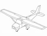 Samolot Kolorowanki Kolorowanka Aerei Lekki Cessna Airplanes Stampare Samoloty Druku Dzieci Kategorii sketch template