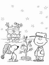Christmas Coloring Charlie Brown Pages Peanuts Printable Categories sketch template