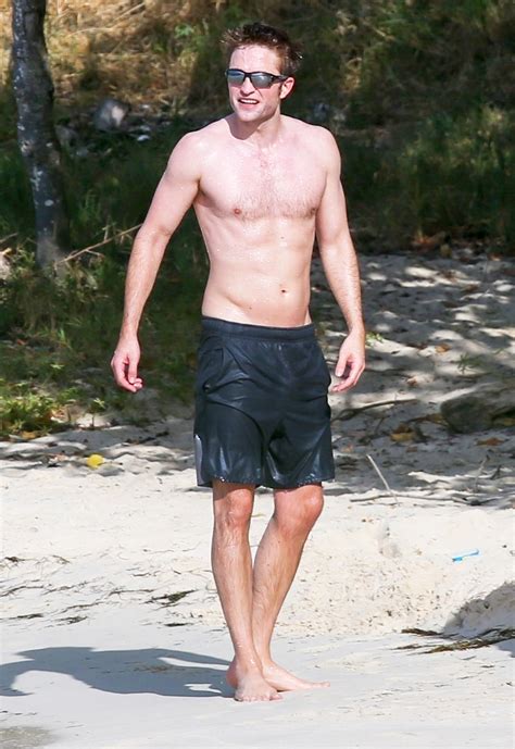 Robert Pattinson Does Shirtless Workout On Antigua Beach Pics