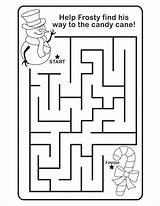 Maze Christmas Printable Kids Coloring Pages Print Activity Printables sketch template