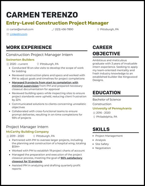 roles  responsibilities  senior project manager  construction
