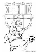 Coloring Pages Barcelona Fc Soccer Patrick Manchester Madrid Ac United Real sketch template