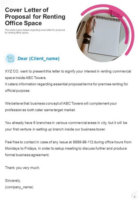 proposal  renting office space  document report