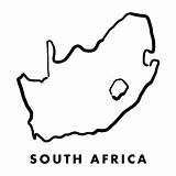 Afrika Karte Vector Sud Carte Südafrika Einfache Afrique Glatten Vereinfachte Zuid Kartenvektor Vecteur Kontinent Ensemble sketch template