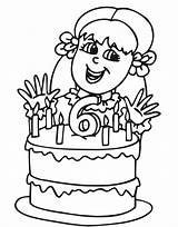 Coloring Birthday Kids Cake Pages Popular sketch template
