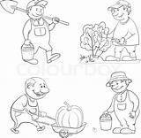 Gardeners sketch template