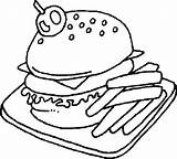 Coloring Pages Food Junk Printable Popular sketch template