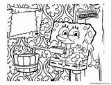 Coloring Spongebob Squarepants sketch template