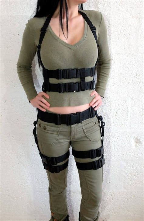 chest harness and thigh harness set large etsy thigh harness