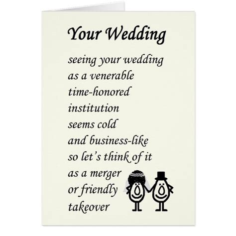 Your Wedding A Funny Wedding Poem