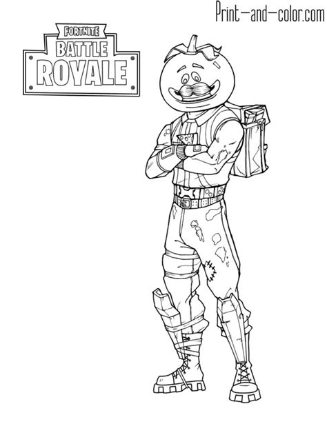 fortnite battle royale coloring page tomatohead
