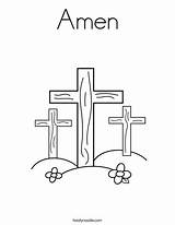 Coloring Pages Kids Amen Easter Sheets Colouring Twistynoodle Printable Cross Choose Board sketch template