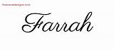 Farrah Name Tattoo Designs Classic Graphic Freenamedesigns sketch template