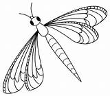 Dragonfly Coloring Pages Kids Printable Color Dragonflies Clip Cute Para sketch template