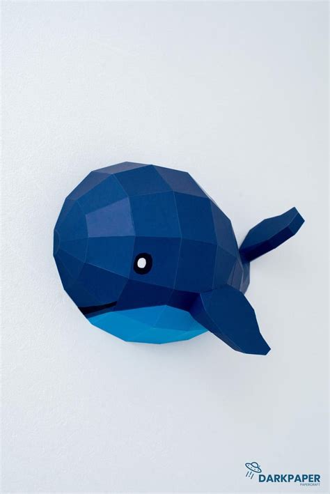 papercraft whale whale wall decor origami whale papercraft etsy