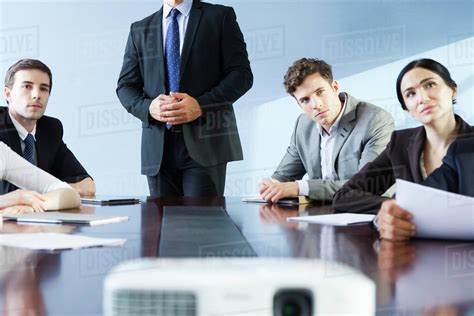 executive making   business meeting stock photo dissolve