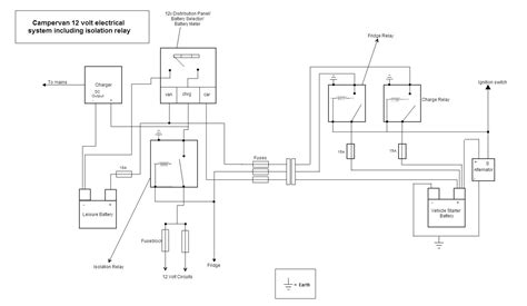 campervan  motorhome electrical systems build  campervan trailer wiring diagram