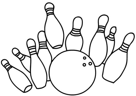 simple bowling coloring pages  children coloring pages