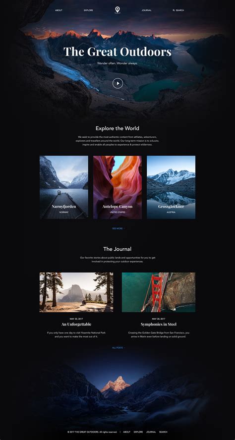 beautiful travel website designs   inspiration  behance